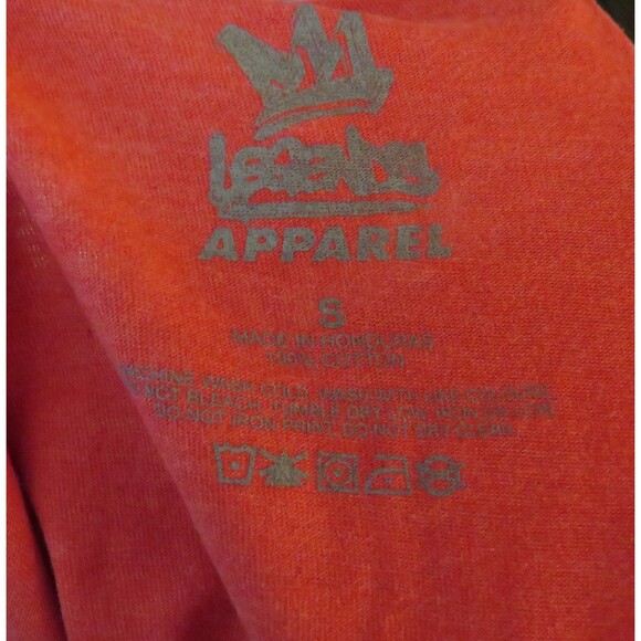 Legends Apparel Ice-T Original Gangster Red Cotton Tee Unisex Adult Size Small - Picture 3 of 5